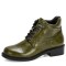 Round Toe Lace Up Classic Terrain Flats Ankle High Boots - Army Green