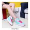 Round Toe Cute Anime Kawaii Flats Lace Up Ankle Mid Sneakers - Angel
