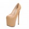 Round Toe Stiletto Heels Platforms Party Pumps - Khaki