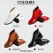 Round Toe Leaf Shaped Side Zipper Lace Up Autumn Flats Boots - White