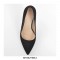 Stiletto Metal Heels Pointed Toe Wedding Matt Pumps - Black Suede