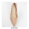 Stiletto Metal Heels Pointed Toe Wedding Patent Pumps - Nude