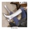 Chunky Heels Pointed Toe Autumn Side Zipper Knee High Boots - Silver