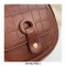 Half Round Crossbody Stone Embossed Autumn Purses Clutches Shoulder Bags - Claret