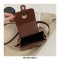 Half Round Crossbody Stone Embossed Autumn Purses Clutches Shoulder Bags - Claret