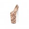 Round Toe 8.6 inches Pointed Metal Heels Platforms Patent Pumps - Khaki