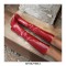 Chunky Block Heels Pointed Toe Knee High Pull On Crocodile Embossed Boots - Red