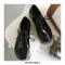 Casual British Lace Up Loafer Oxford Shoes - Black