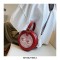 Round Shaped Eyes Printed Shoulder Creepy Bags - Red