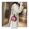 Half Round Shaped Creepy Dog Printed Shoulder Bags - Red