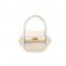Designer Personalized Lock Top Handle Soft Crossbody Shoulder Bags - Beige