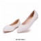 Pointed Toe Lace Flower Decorated Wedding Bride Ballets Flats - White
