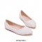 Pointed Toe Lace Flower Decorated Ballets Flats - Blue