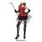 Elastic Shiny Wet Look Spandex Long Gloves and Stocking Costumes Set - Black