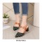 Pointed Toe Low Chunky Heels Office Vintage Shoes - Black