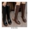 Autumn Style Rivet Decorated Genuine Leather Ankle Boots with Side Zipper - Black