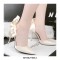 Pointed Toe 4 Inch Stiletto Heels  Wedding Dorsay Pumps Sandals  - Beige