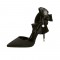 Pointed Toe 4 Inch Stiletto Heels  Wedding Dorsay Pumps Sandals  - Black