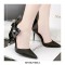 Pointed Toe 3 Inch Stiletto Heels  Wedding Dorsay Pumps Sandals  - Gray