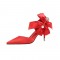 Pointed Toe 3 Inch Stiletto Heels  Wedding Dorsay Pumps Sandals  - Red