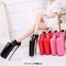 Fly High Platforms Stiletto Metal Super 12 inches Heels Lace Up Round Toe Loafers Pumps - Black Patent