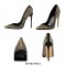 Stiletto Italian Heels Pointed Toe Rhinestones Decorated Pumps - Gold