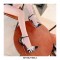 Pointed Toe Stiletto Metal Heels Ankle Buckle Straps Pumps - White Black