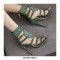 Peep Toe Stilettos Aztec Princess Ankle Straps Gladiator Glitter Sandals - Green