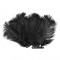 Peep Toe Ankle Straps Detachable Feathers Ankle Straps Stiletto Sandals - Black Patent