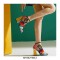 Chunky Heels Peep Toe Ankle Straps Rhinestones Birdy Sandals  - Multicolor