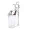 Peep Toe Strange Slim Pointed Ultra Heels Ankle Buckle Straps LED Light Pumps - Silver