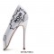 Patent Leather R.Lichtenstein Style Pop Art Pattern Pointed Toe Stiletto Heels - Black