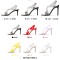 Peep Toe Stiletto Heels Transparent Fashion Style Sandals Slippers - Tan