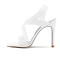 Peep Toe Stiletto Heels Transparent Fashion Style Sandals Slippers - White