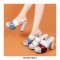 Peep Toe Multicolor Platform Rhinestones Sandals  - Beige