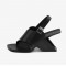 Peep Toe Strange Heels Wedges Back Straps Summer Sandals - Black