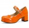Medium Heels Platform Pumps Mary Janes Strap Sandals - Orange
