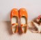 Medium Heels Platform Pumps Mary Janes Strap Sandals - Orange