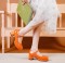 Medium Heels Platform Pumps Mary Janes Strap Sandals - Orange