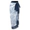 Hot Summer Beach Cover Ups Mayokini Flowers Swimsuits - Light Blue White