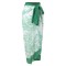 Hot Summer Beach Cover Ups Mayokini Flowers Swimsuits - Green White