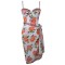 Hot Summer Beach Cover Ups Mayokini Flowers Swimsuits - Orange White