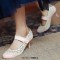 Round Toe Italian Heels Retro Fretwork Mary Janes Pumps - Pink