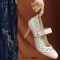 Round Toe Italian Heels Retro Fretwork Mary Janes Pumps - Pink