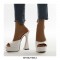 Peep Toe Platforms Designed Chunky Heels Summer Sandals - White