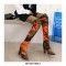 Pointed Toe Cuban Heels Over the Knee Pull On Camouflage Printed Boots  - Multicolor