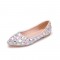 Pointed Toe Rhinestones Wedding Bride Ballets Flats - Multicolor