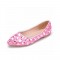 Pointed Toe Rhinestones Ballets Flats - Pink