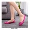 Pointed Toe Rhinestones Wedding Bride Ballets Flats - Silver