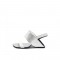 Peep Toe Strange Retrofuturistic Fashion Heels Slippers Sandals - Silver 